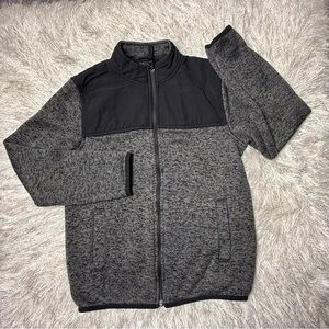 Place Kids Size 10/12 Charcoal and Black Zip-Up Jacket